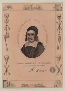 Coronel Adrian Scroop, ejecutado en Charing Cross, 1660 de English School